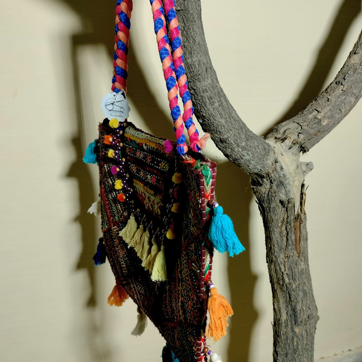 Handcrafted embroiderd Boho tote bag