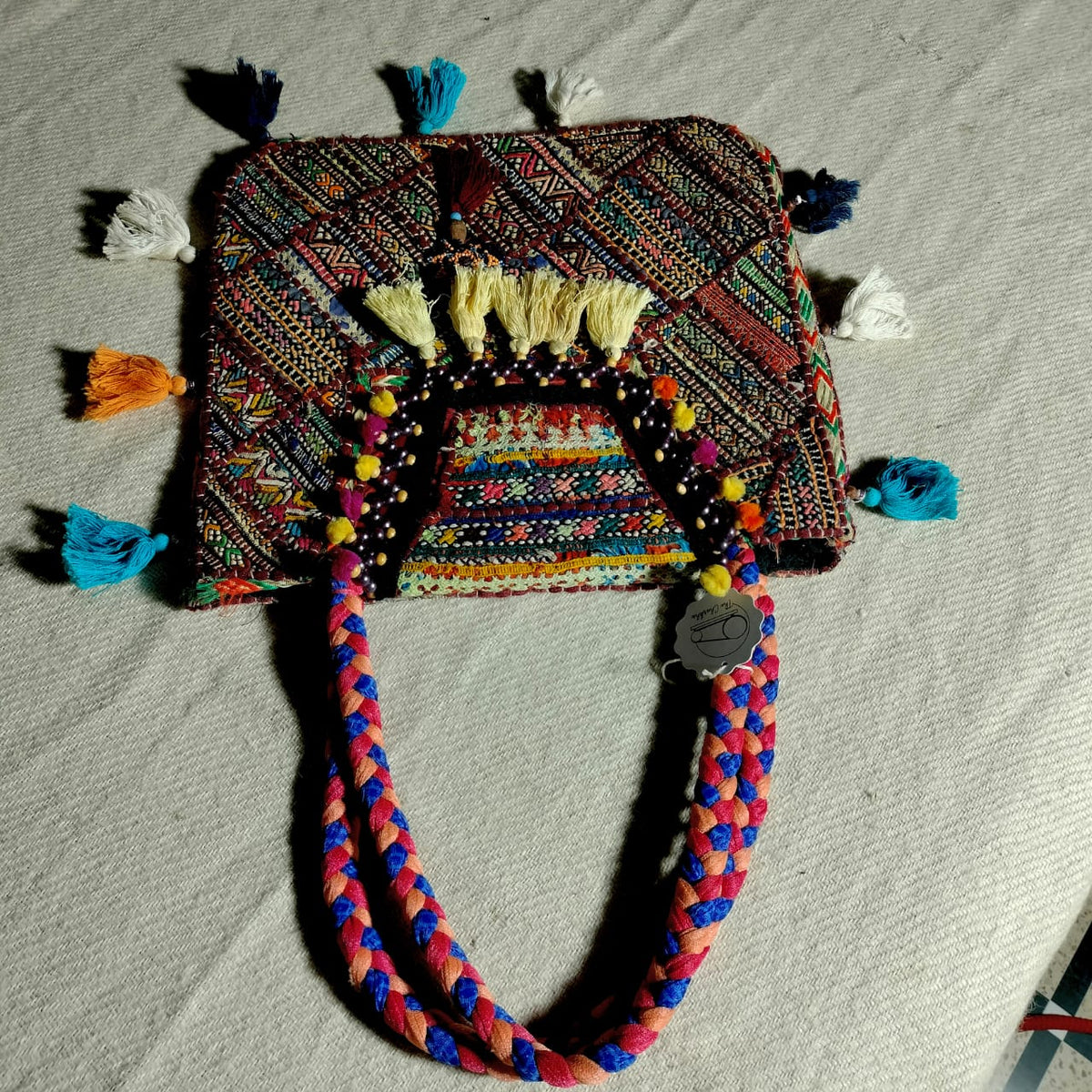 Handcrafted embroiderd Boho tote bag