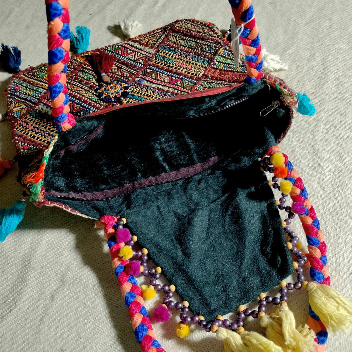 Handcrafted embroiderd Boho tote bag