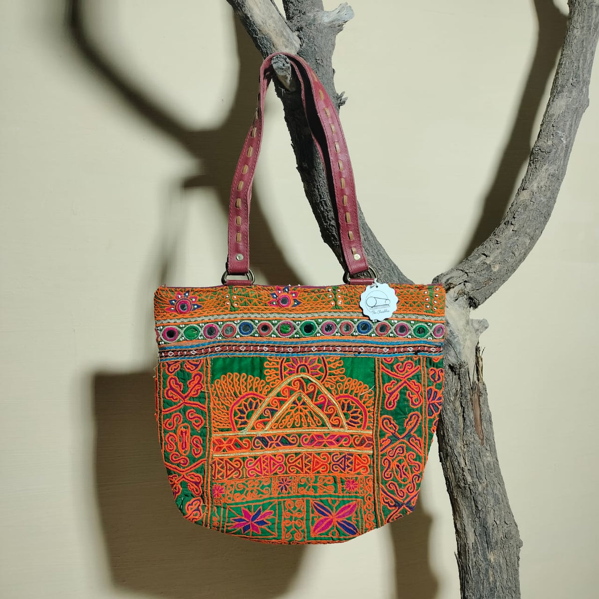 Handcrafted embroidered shoulder Bag