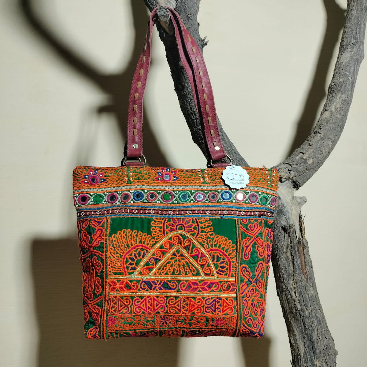 Handcrafted embroidered shoulder Bag
