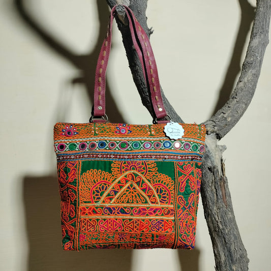 Handcrafted embroidered shoulder Bag