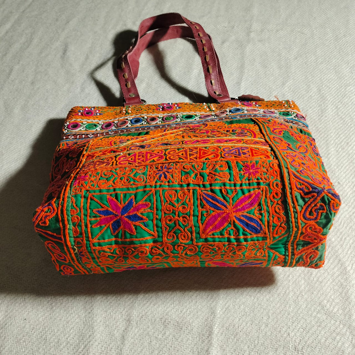 Handcrafted embroidered shoulder Bag