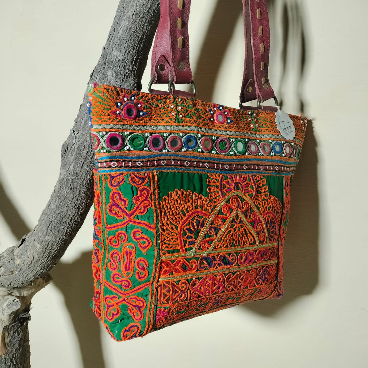 Handcrafted embroidered shoulder Bag
