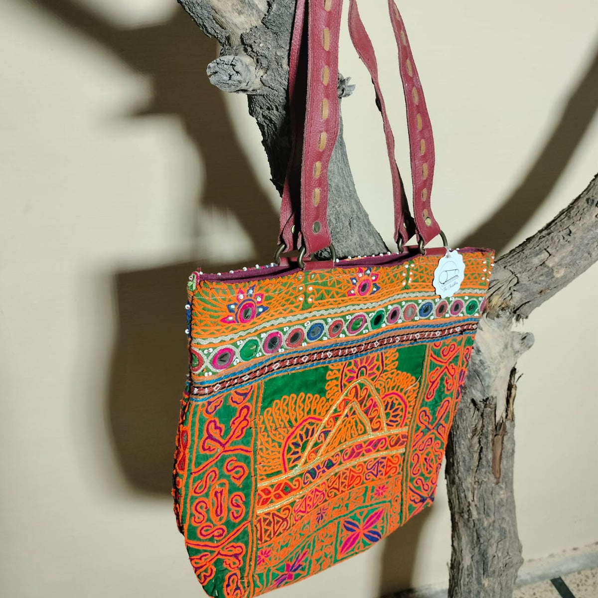 Handcrafted embroidered shoulder Bag