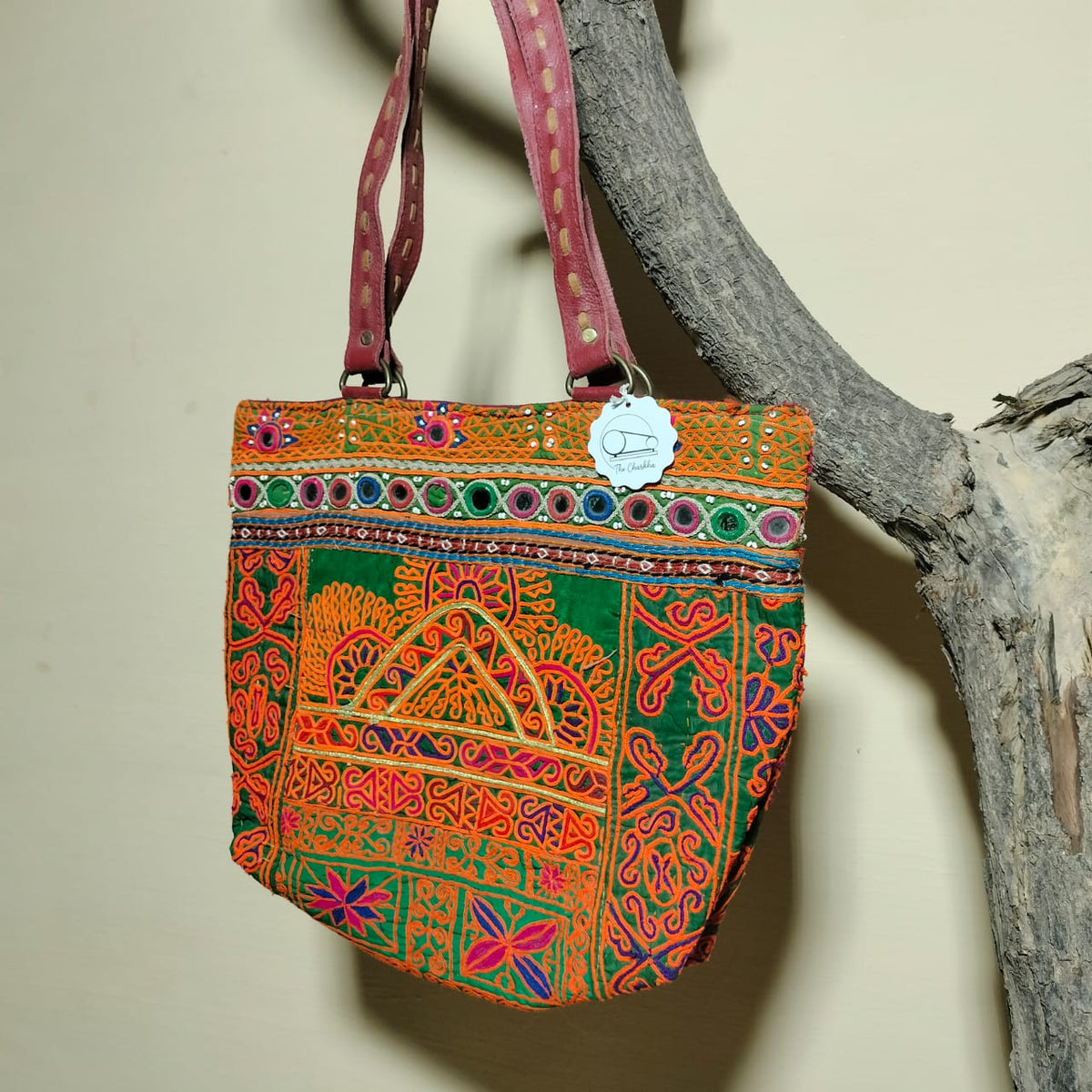 Handcrafted embroidered shoulder Bag