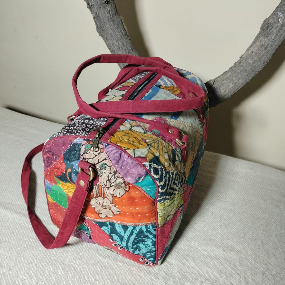 Handcrafted patchwork travel Bag