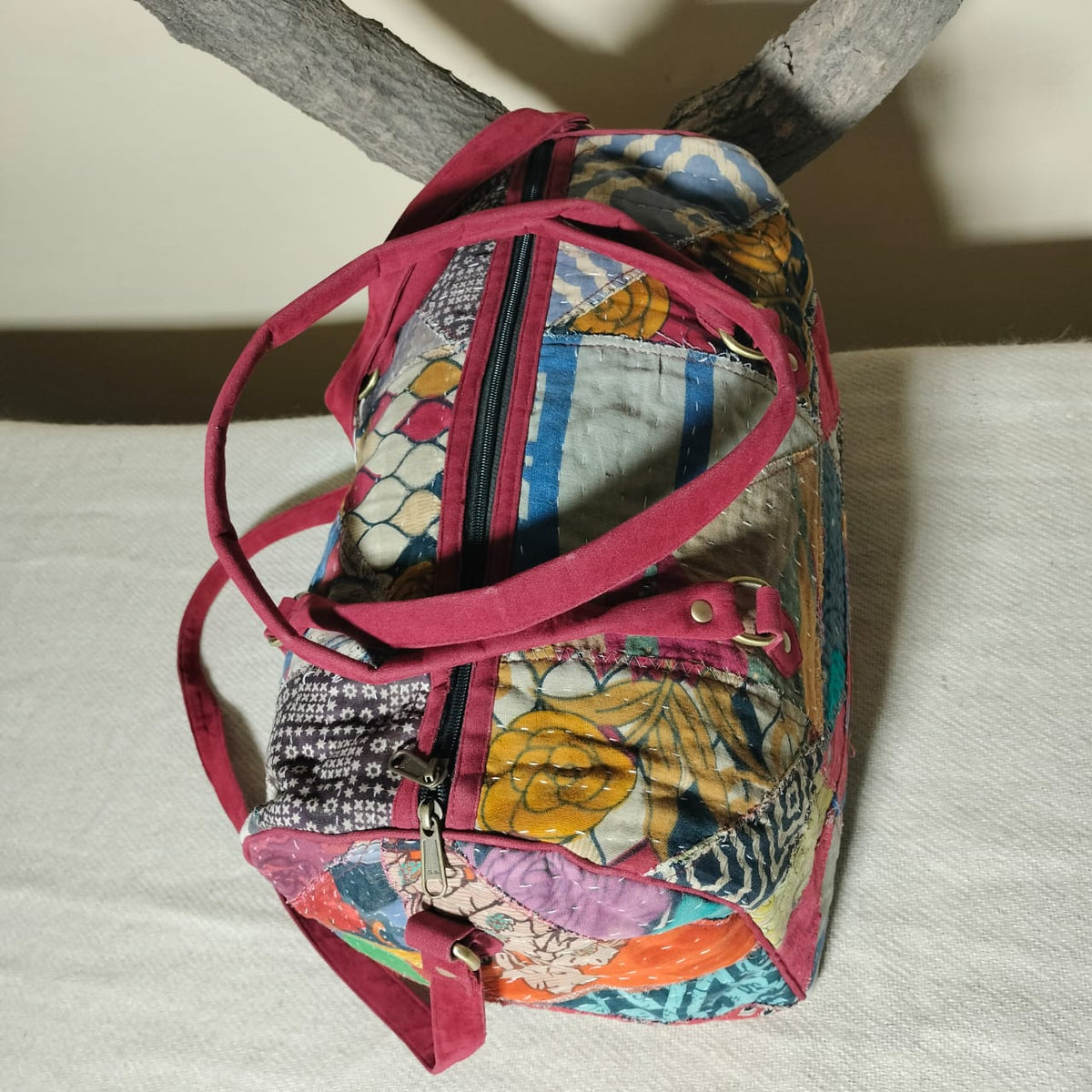 Handcrafted patchwork travel Bag