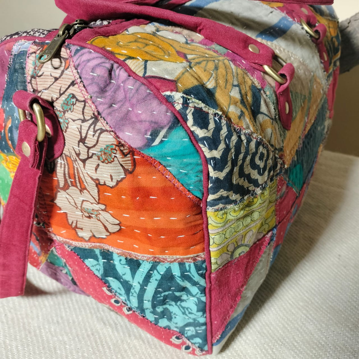 Handcrafted patchwork travel Bag