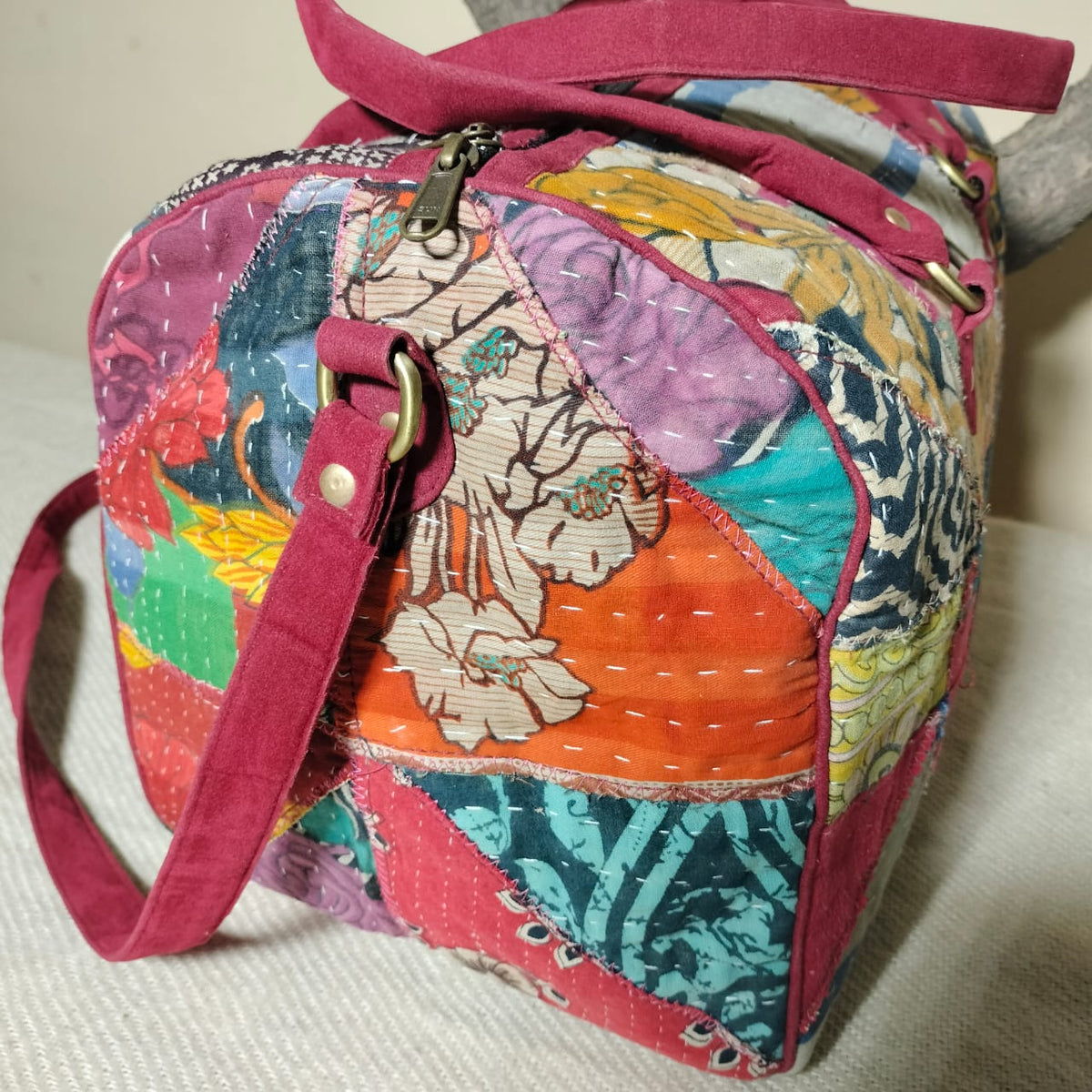 Handcrafted patchwork travel Bag