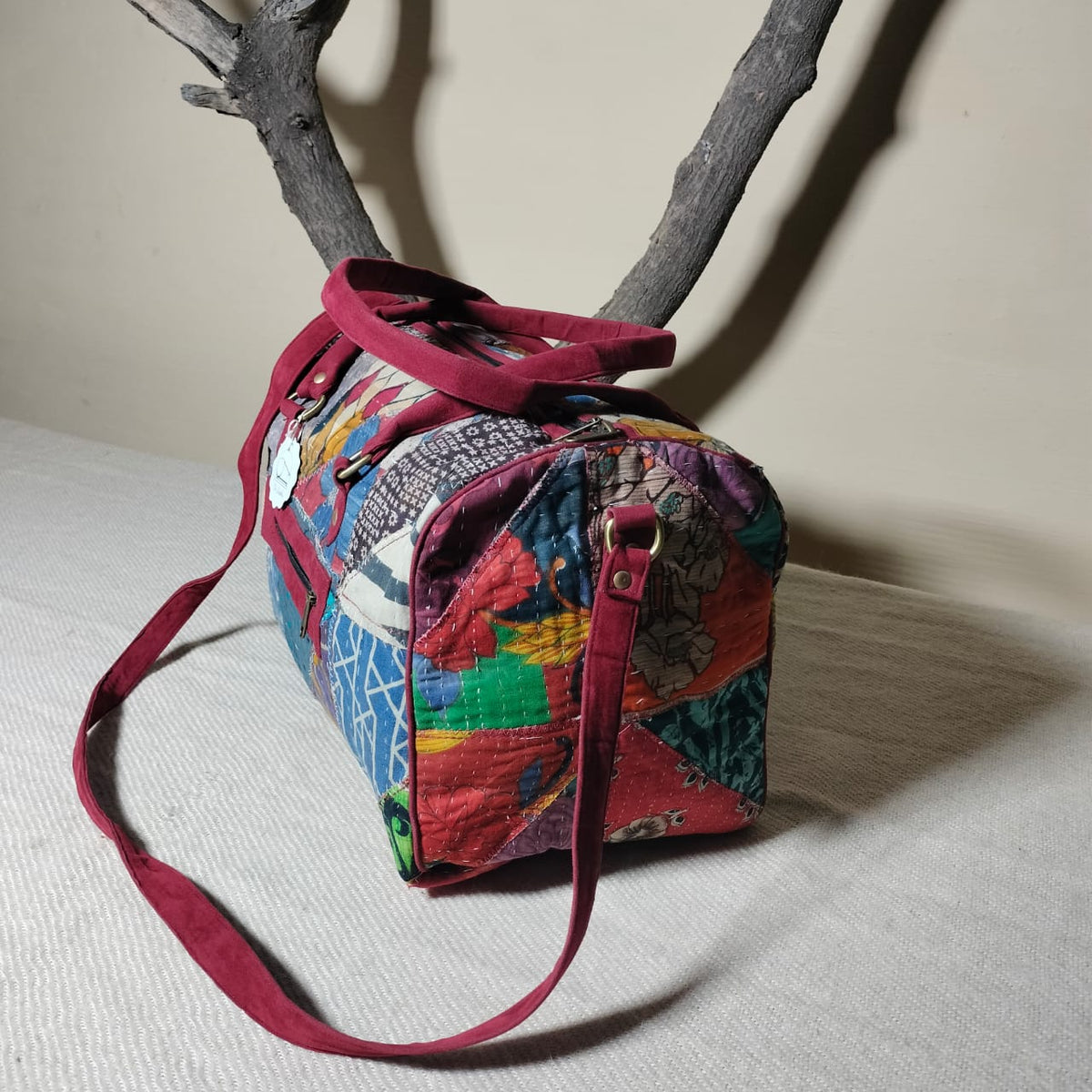Handcrafted patchwork travel Bag