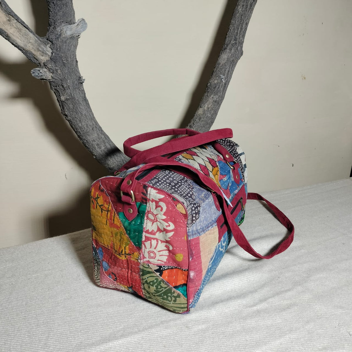 Handcrafted patchwork travel Bag