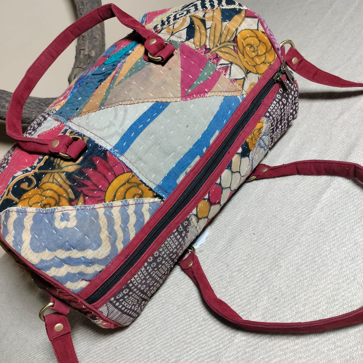 Handcrafted patchwork travel Bag