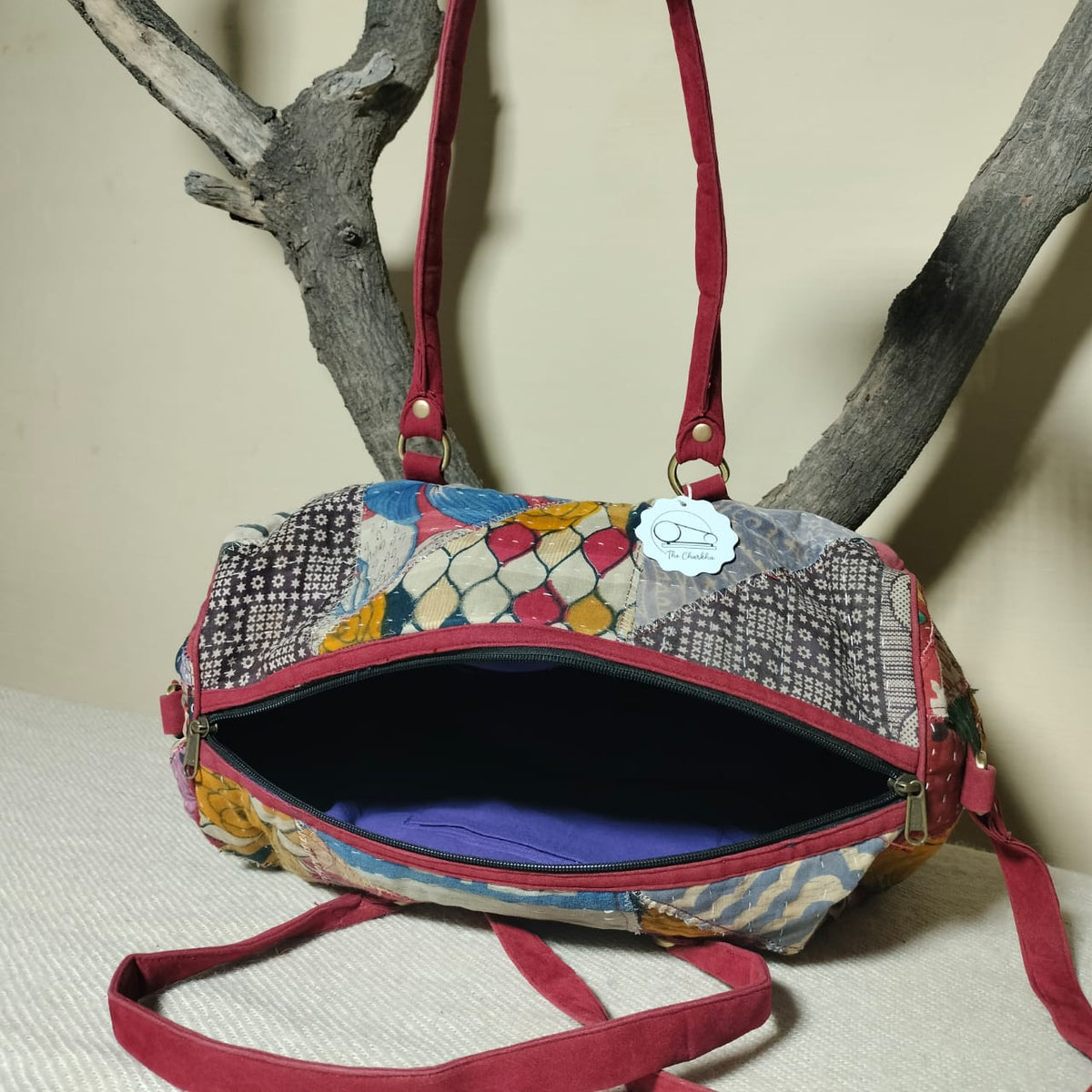 Handcrafted patchwork travel Bag