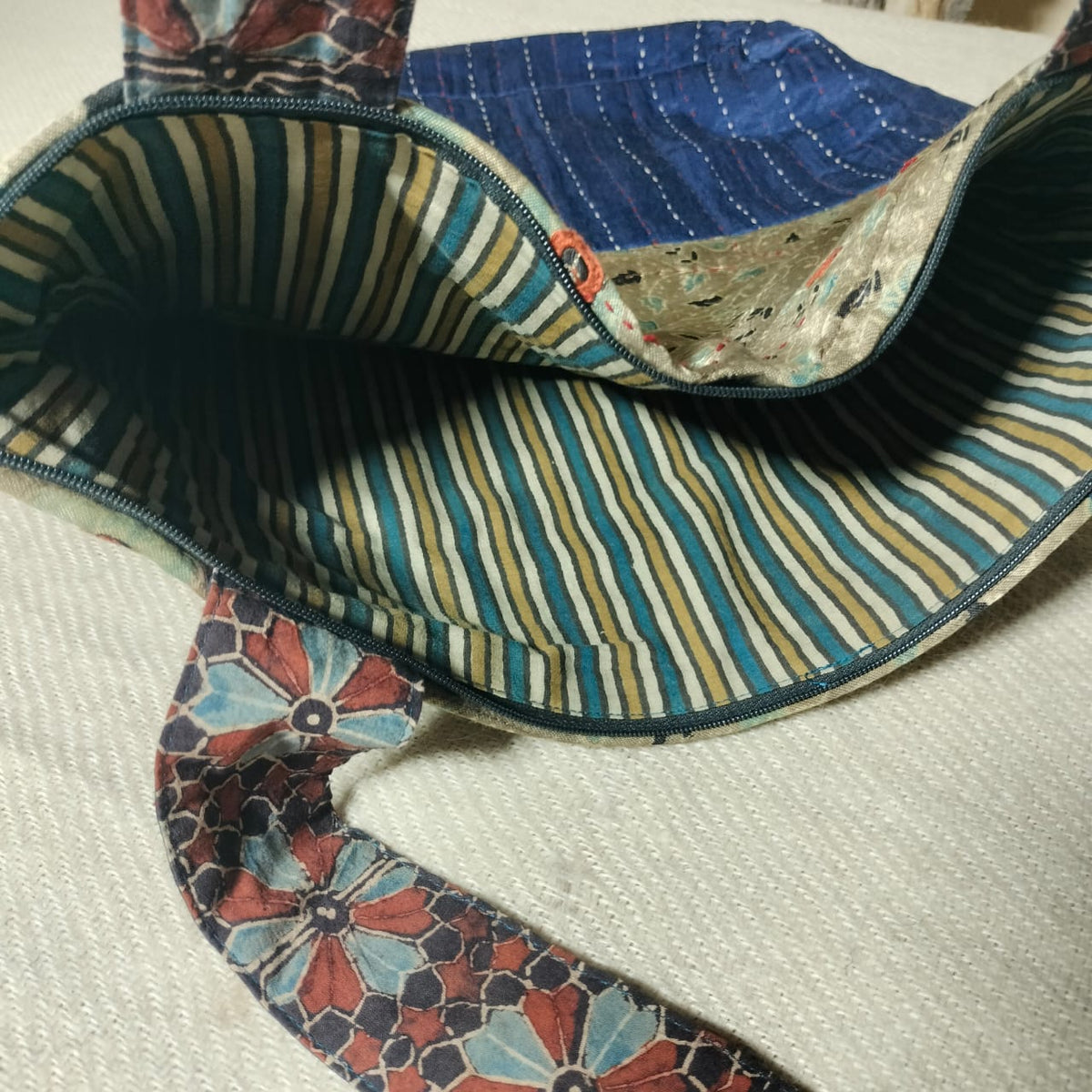 Unique hand crafted khantha work Shoulder bags
