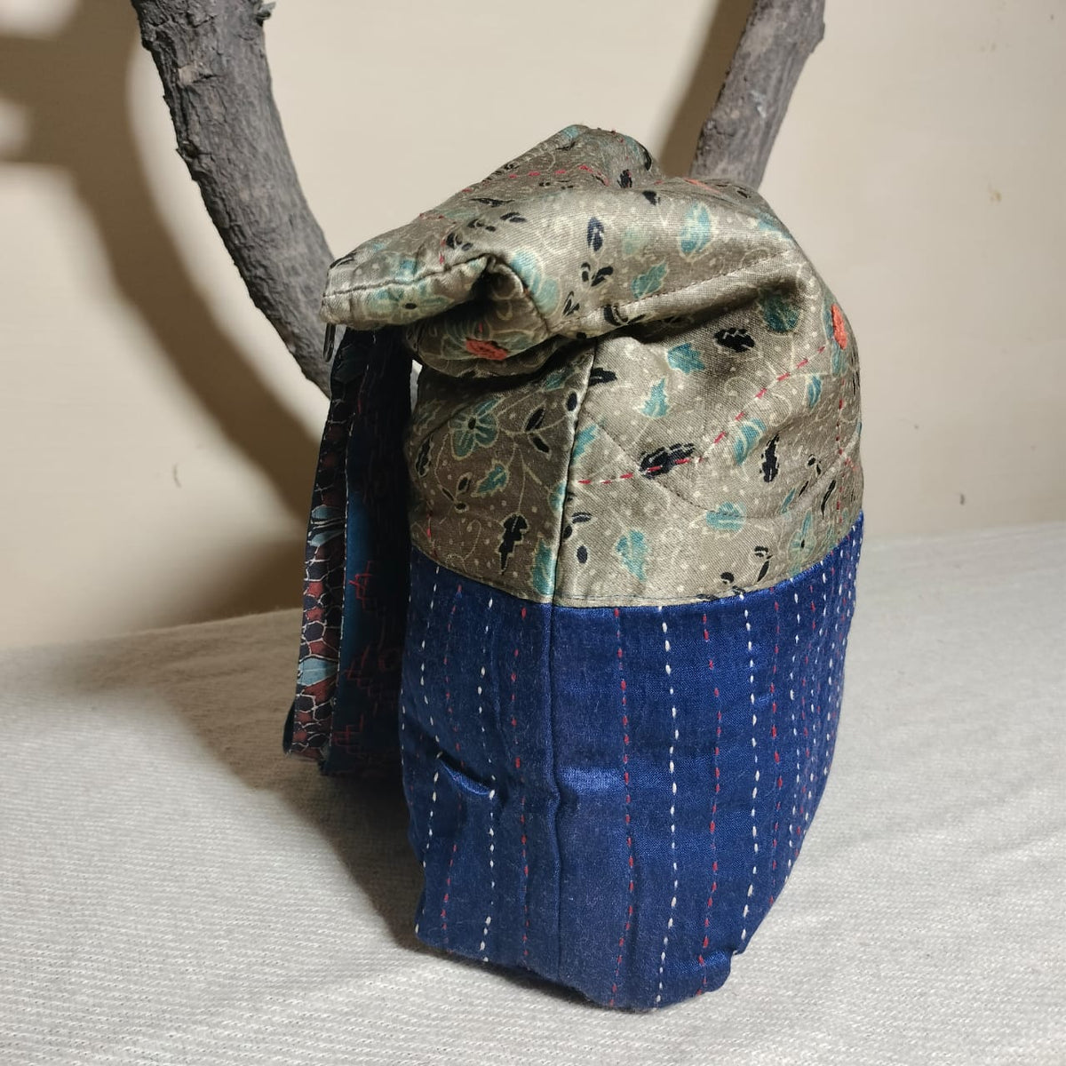 Unique hand crafted khantha work Shoulder bags