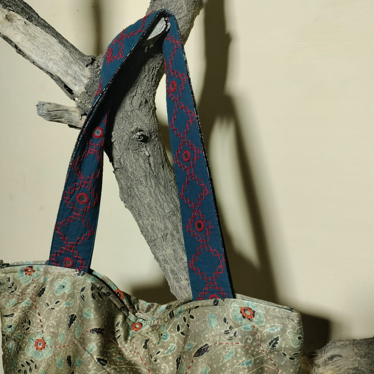 Unique hand crafted khantha work Shoulder bags