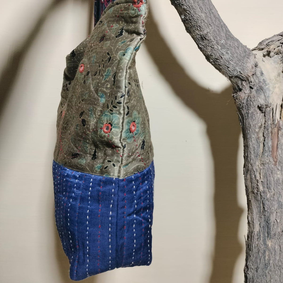 Unique hand crafted khantha work Shoulder bags