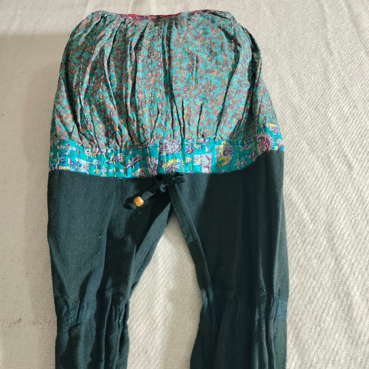Handcrafted khantha patchwork Jhola bag