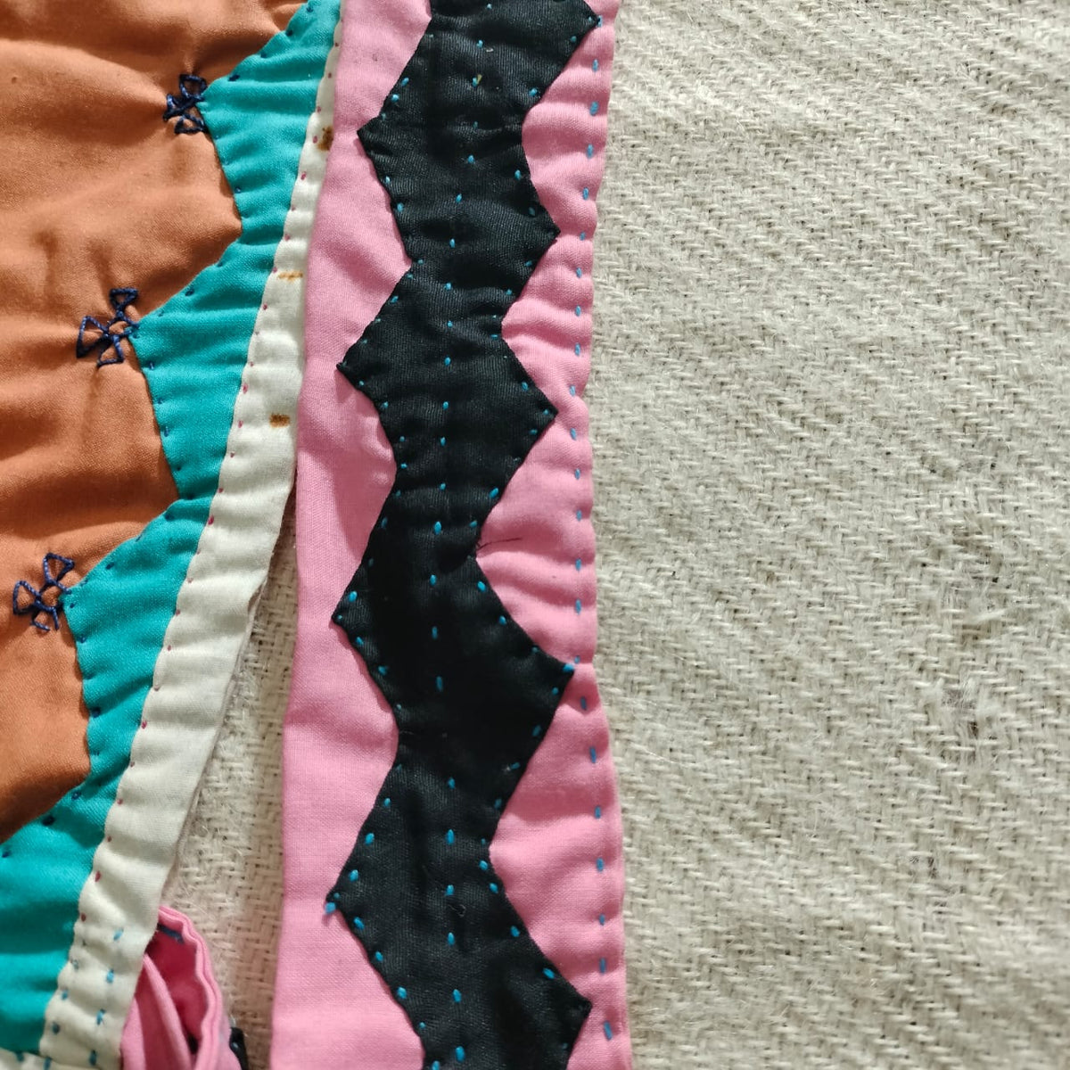 Handcrafted patchwork shoulder Bag