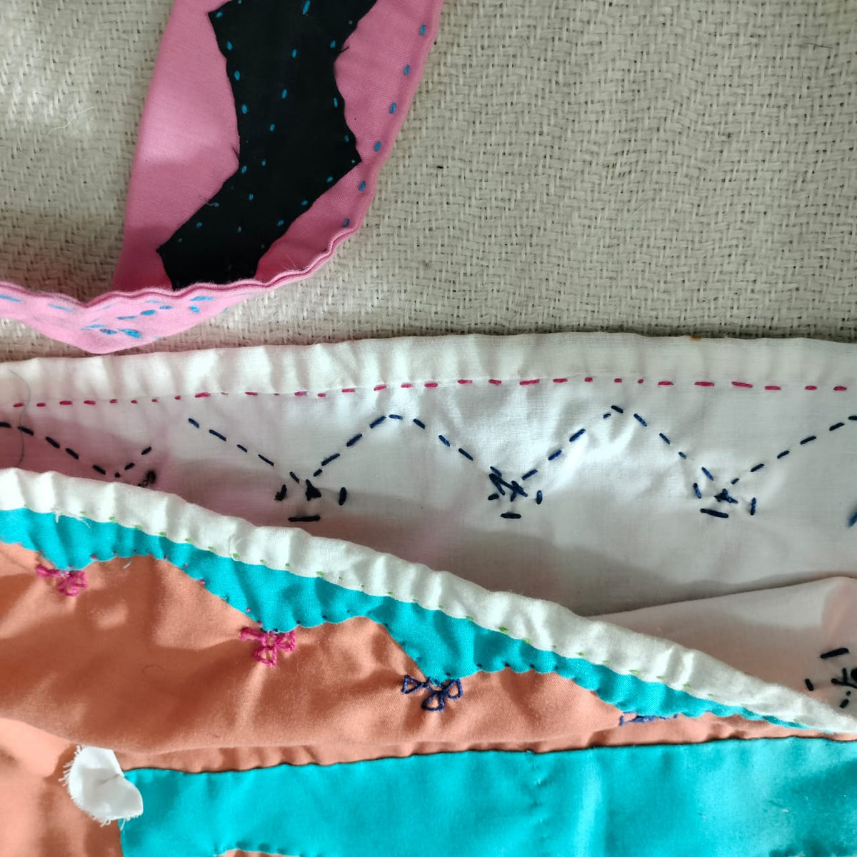 Handcrafted patchwork shoulder Bag