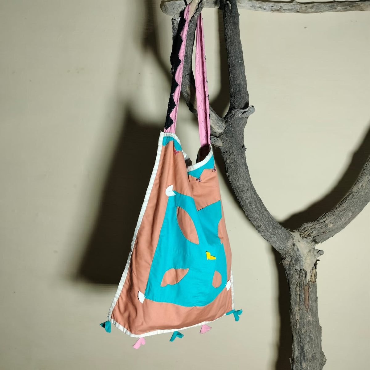 Handcrafted patchwork shoulder Bag