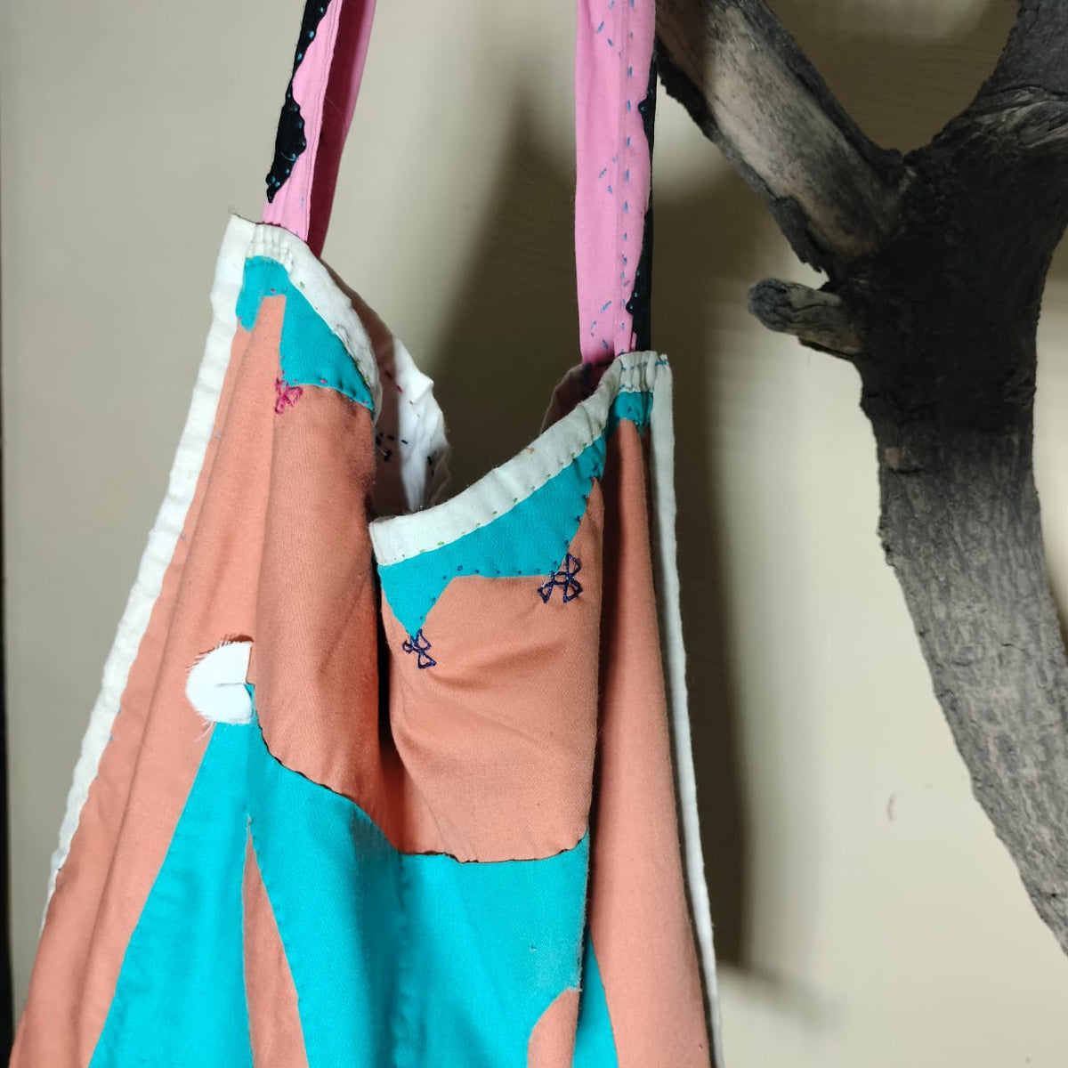 Handcrafted patchwork shoulder Bag