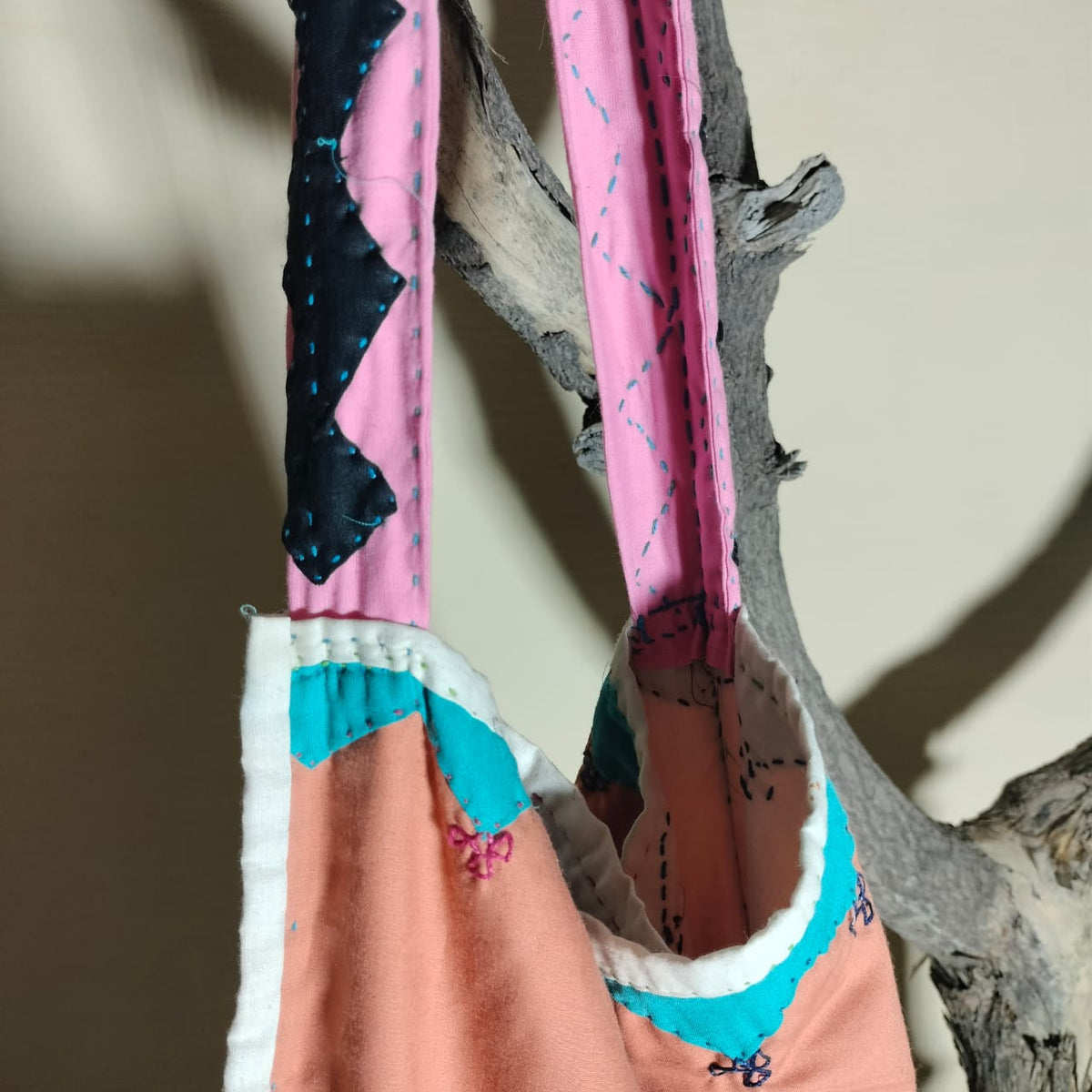 Handcrafted patchwork shoulder Bag