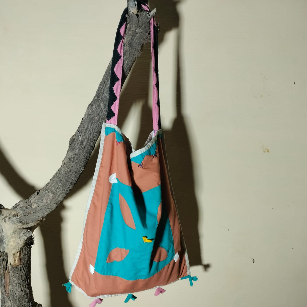Handcrafted patchwork shoulder Bag