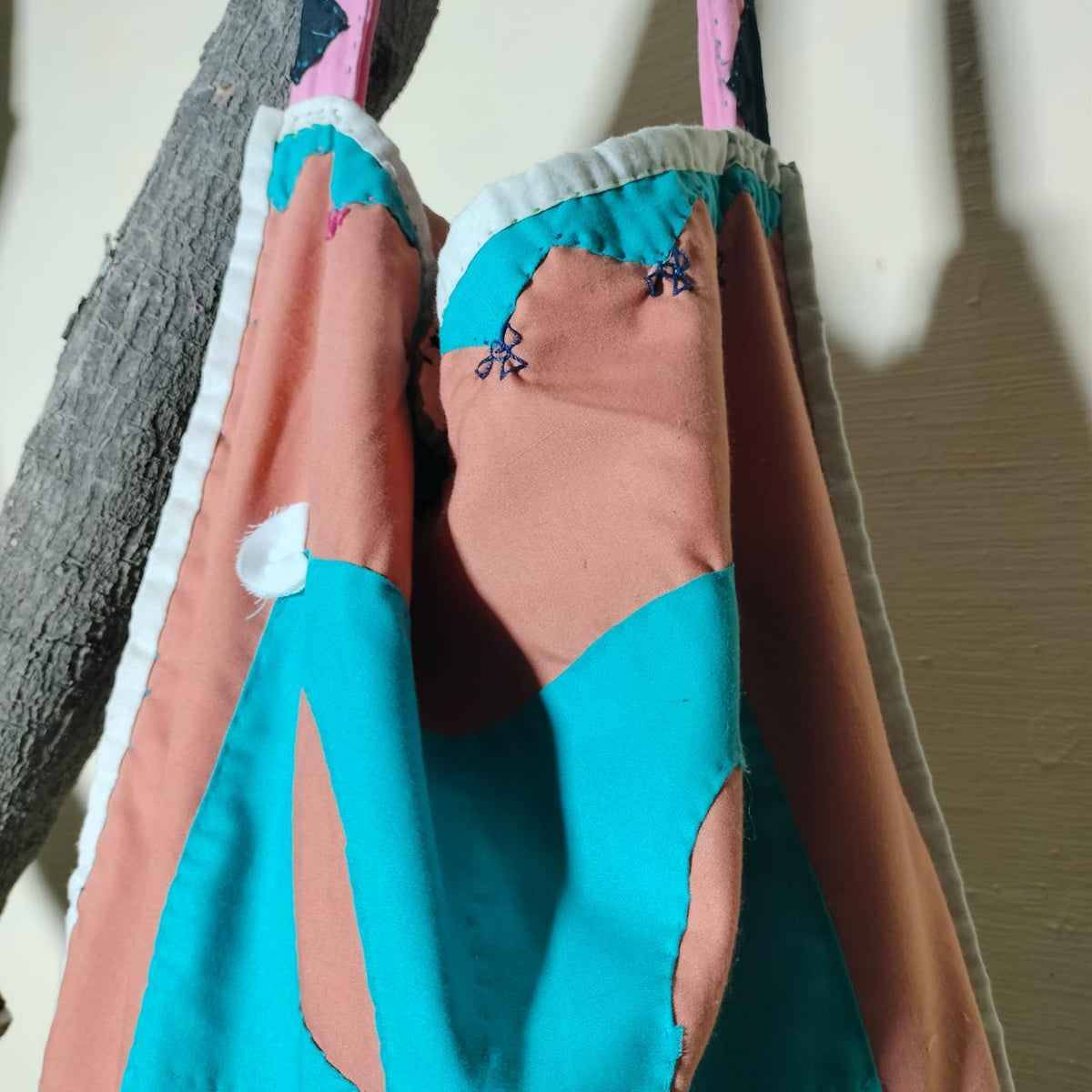 Handcrafted patchwork shoulder Bag
