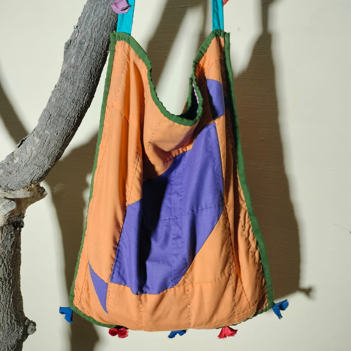 Handcrafted patchwork shoulder Bag