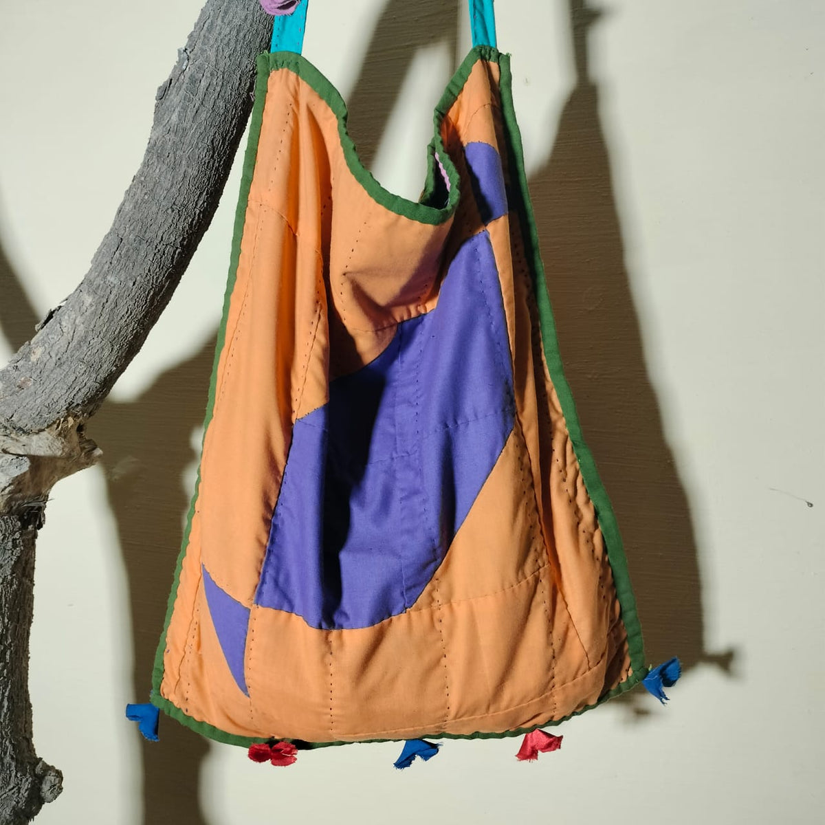 Handcrafted patchwork shoulder Bag