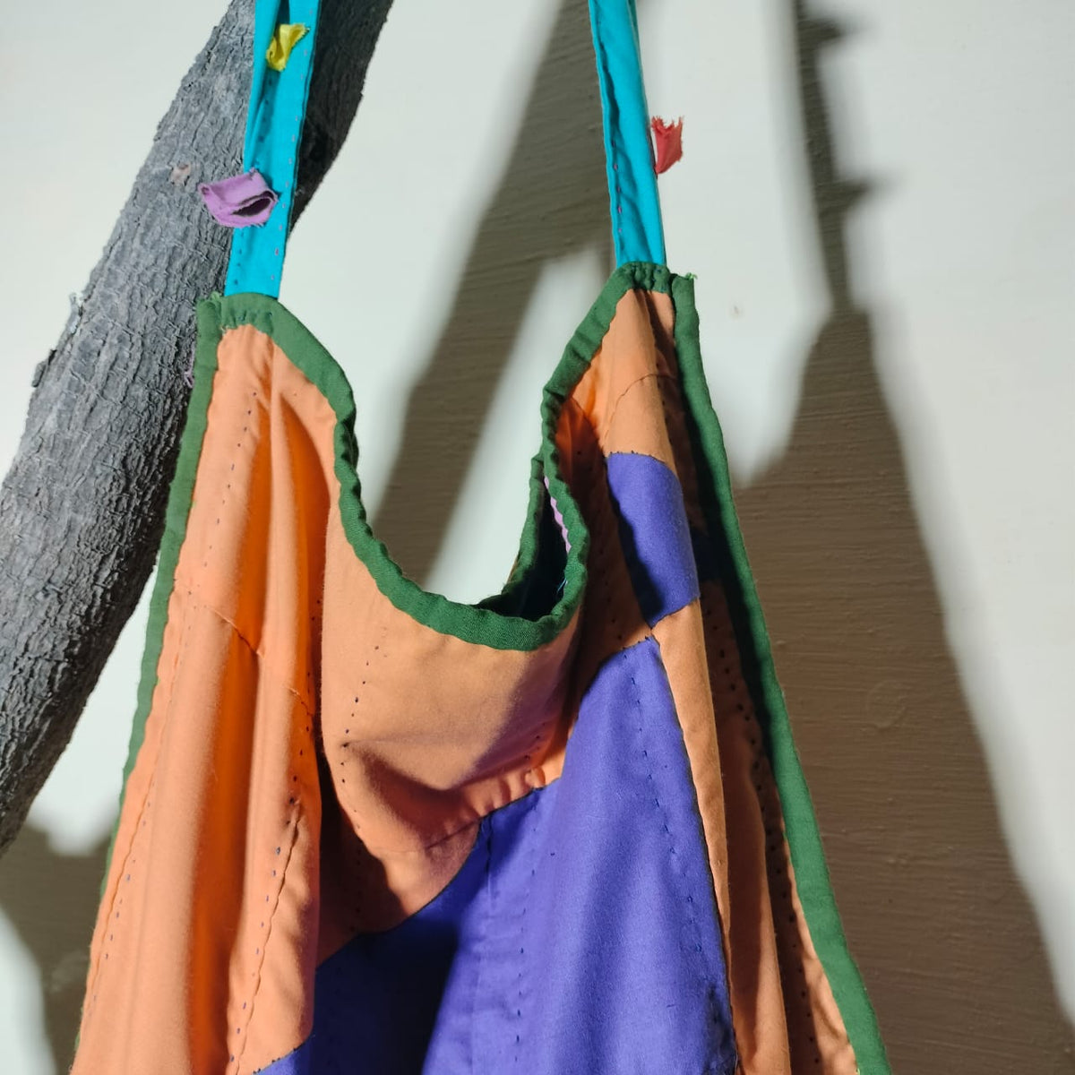 Handcrafted patchwork shoulder Bag