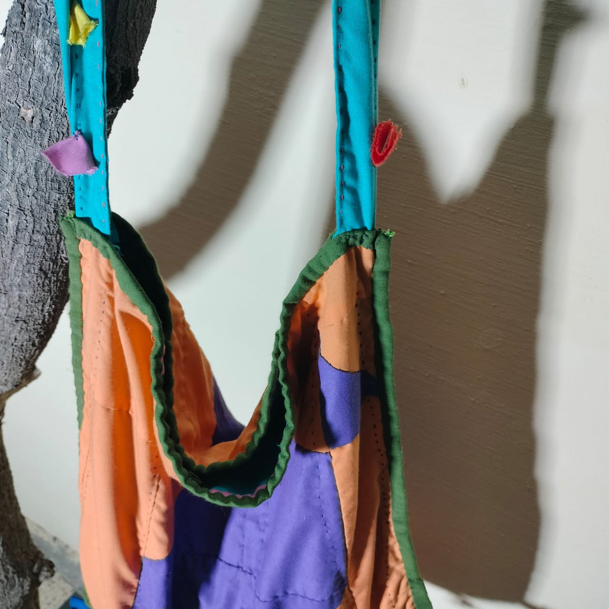 Handcrafted patchwork shoulder Bag