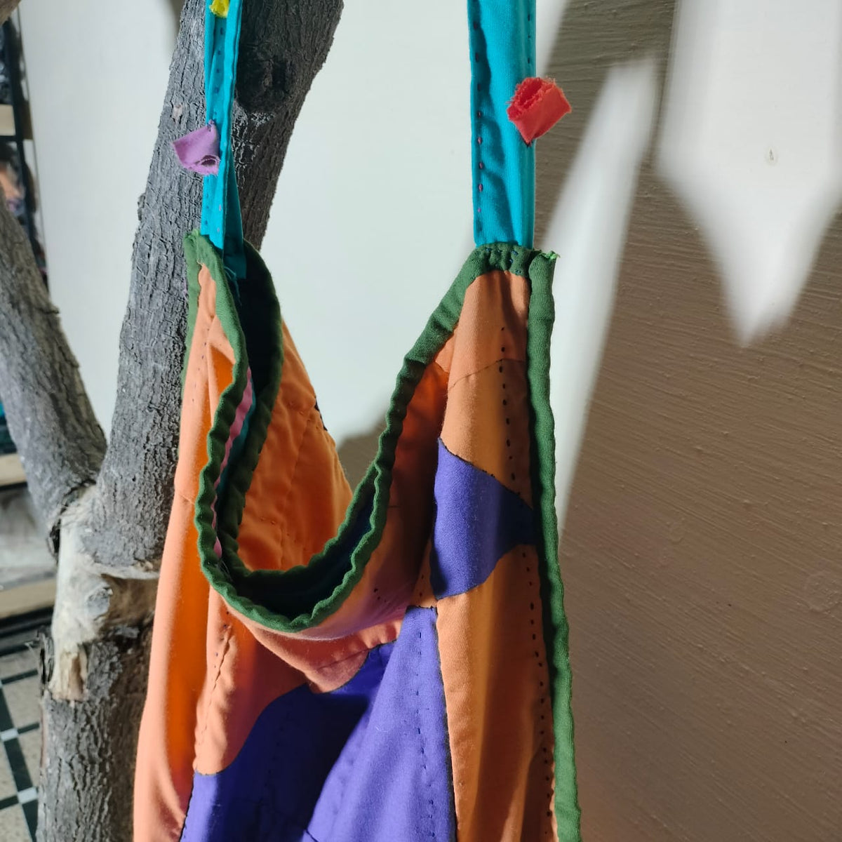 Handcrafted patchwork shoulder Bag