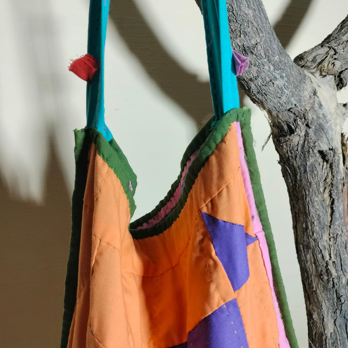 Handcrafted patchwork shoulder Bag
