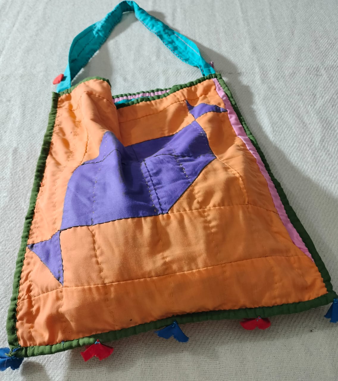 Handcrafted patchwork shoulder Bag