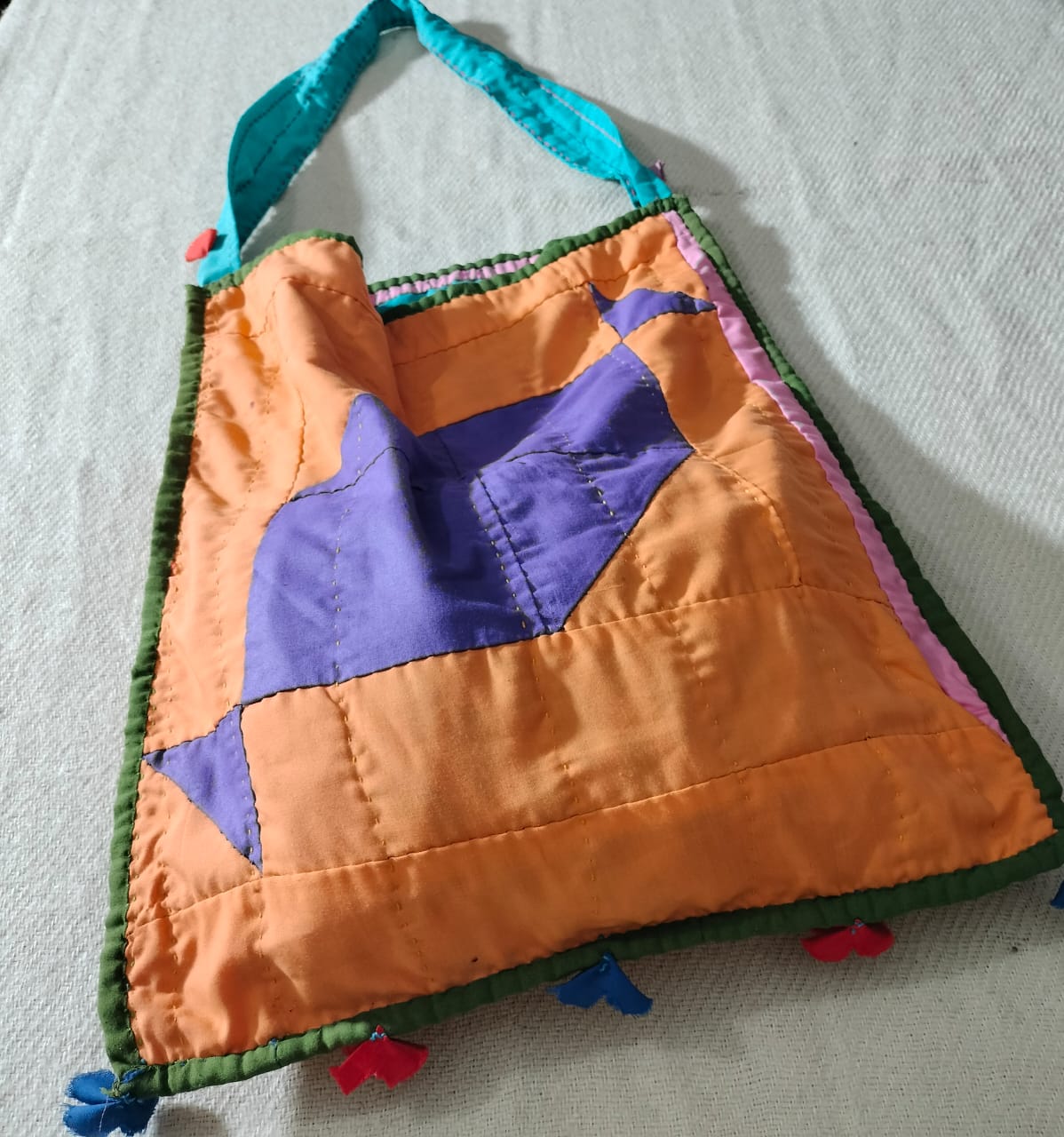 Handcrafted patchwork shoulder Bag
