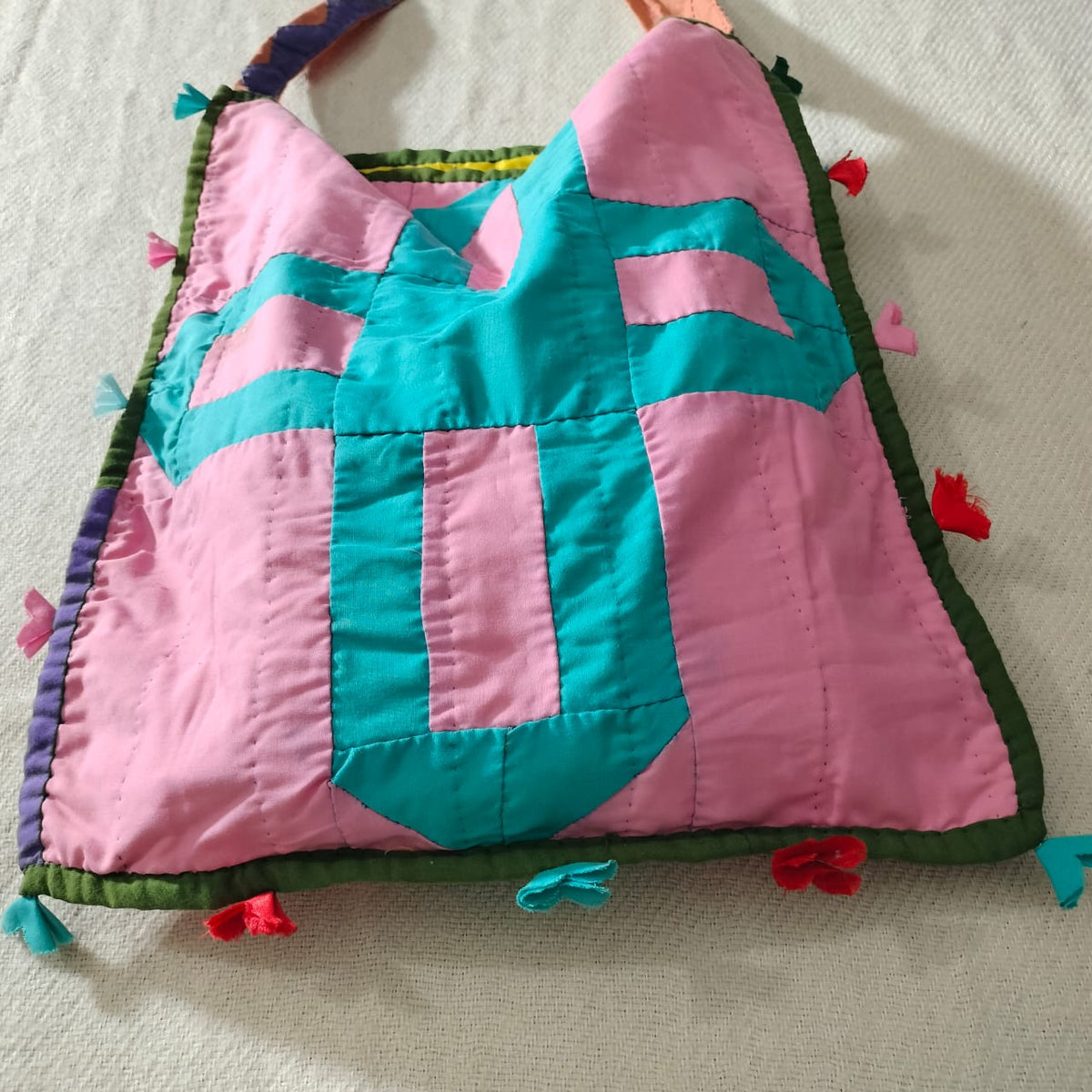 Handcrafted patchwork shoulder Bag