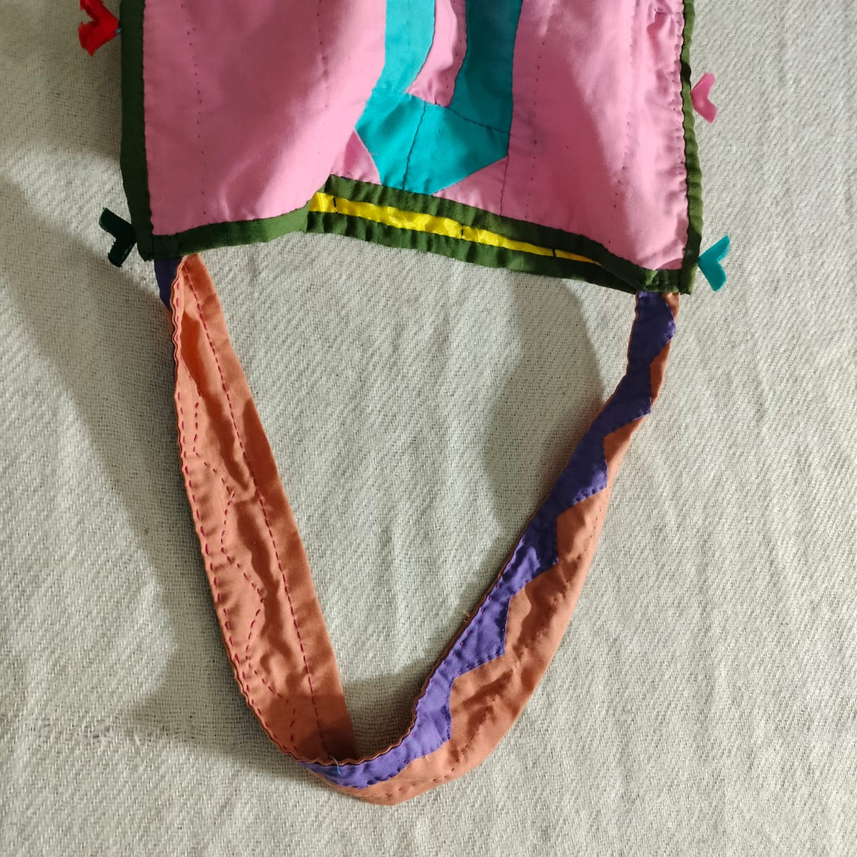 Handcrafted patchwork shoulder Bag