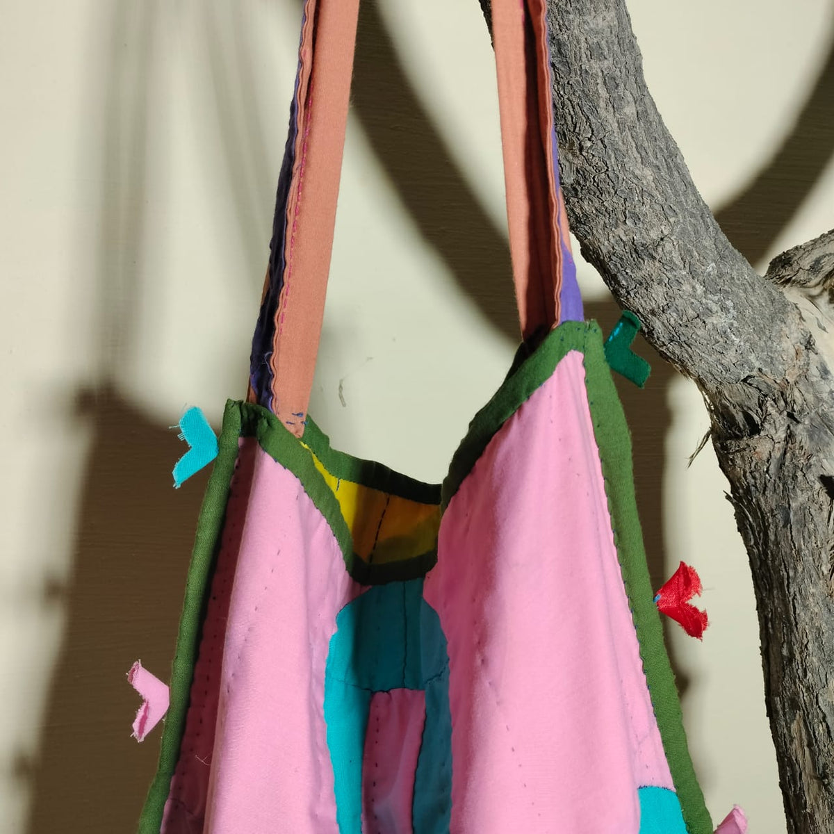 Handcrafted patchwork shoulder Bag