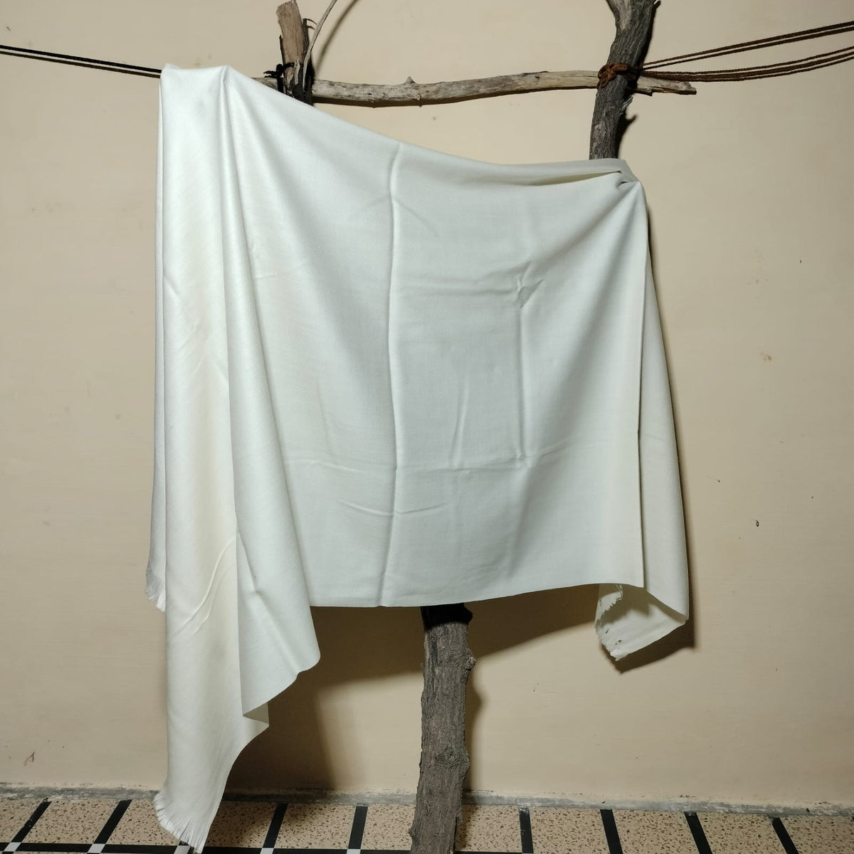 Pure MARINO WOOL handwoven shawl