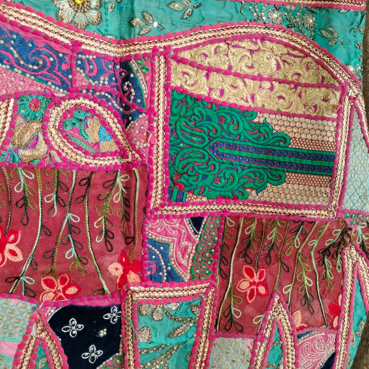 Handcrafted embroiderd elephant pattern Wall hanging