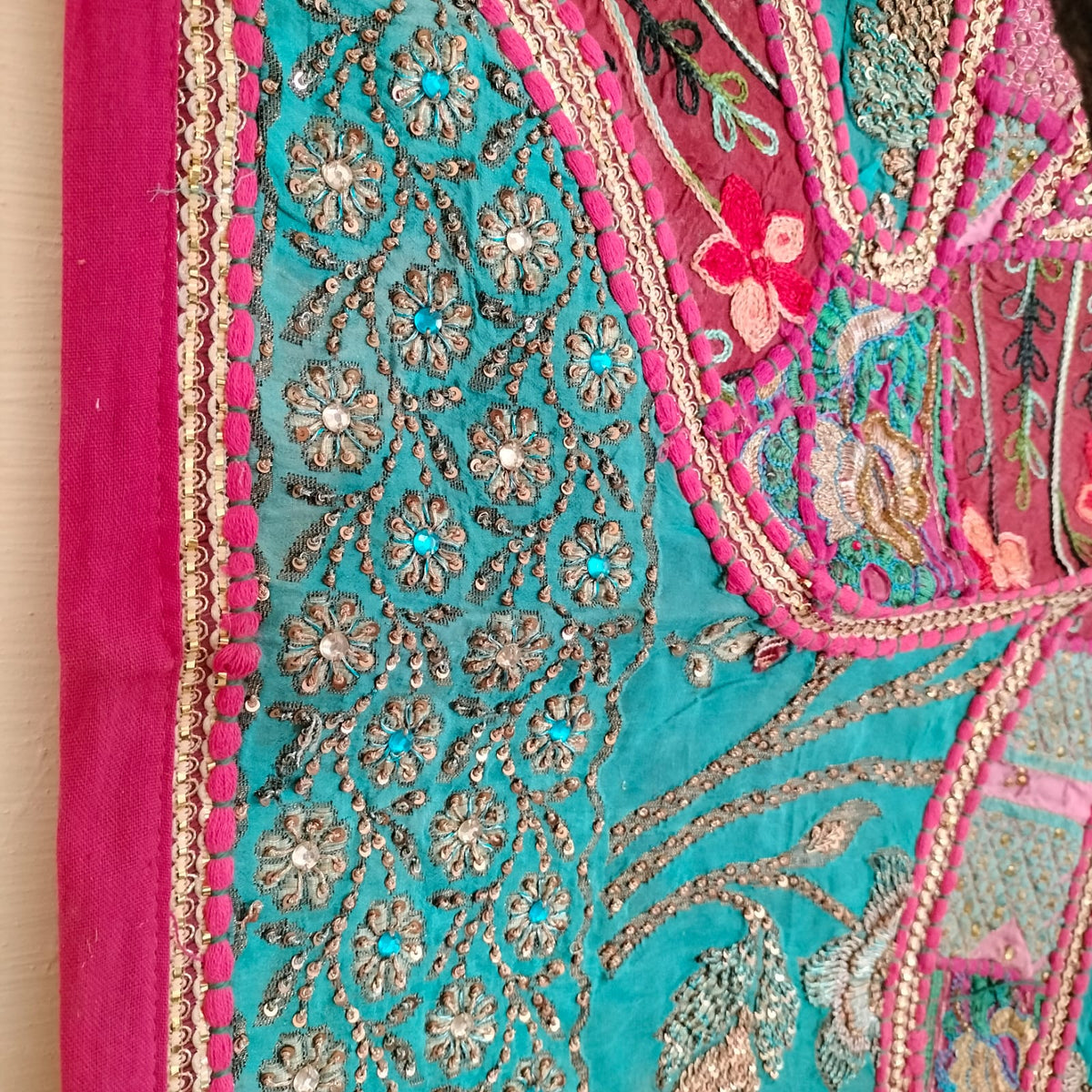 Handcrafted embroiderd elephant pattern Wall hanging