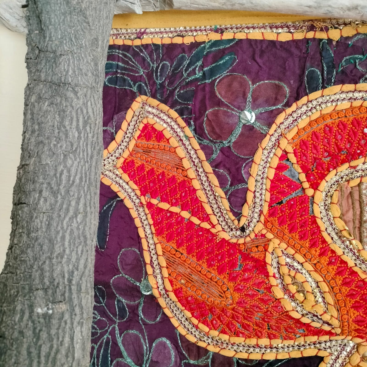 Handcrafted embroiderd elephant pattern Wall hanging