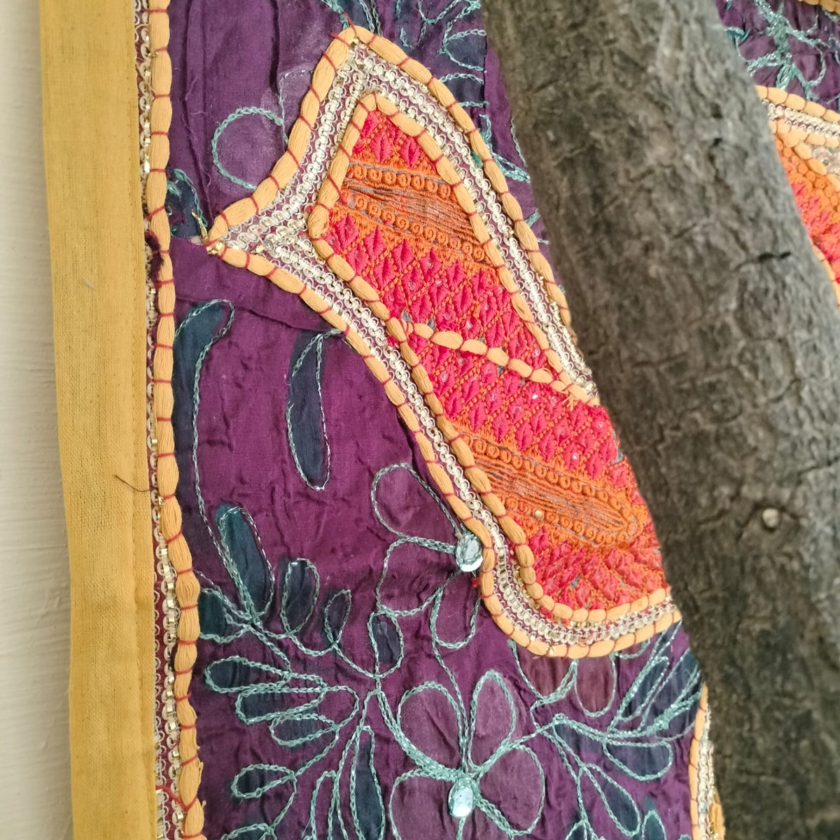 Handcrafted embroiderd elephant pattern Wall hanging