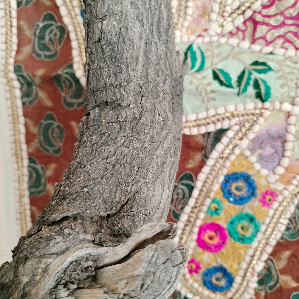 Handcrafted embroiderd elephant pattern Wall hanging