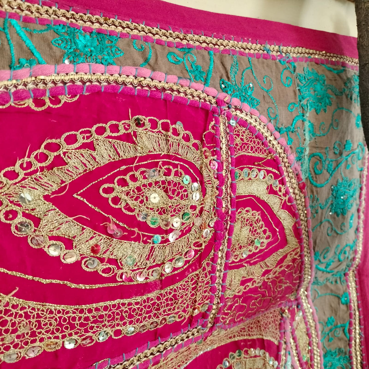 Handcrafted embroiderd elephant pattern Wall hanging