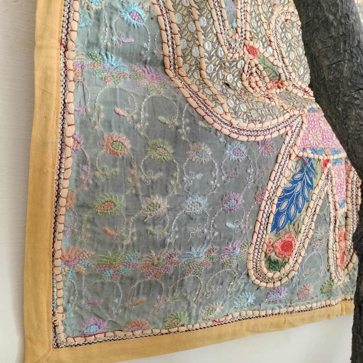 Handcrafted embroiderd elephant pattern Wall hanging