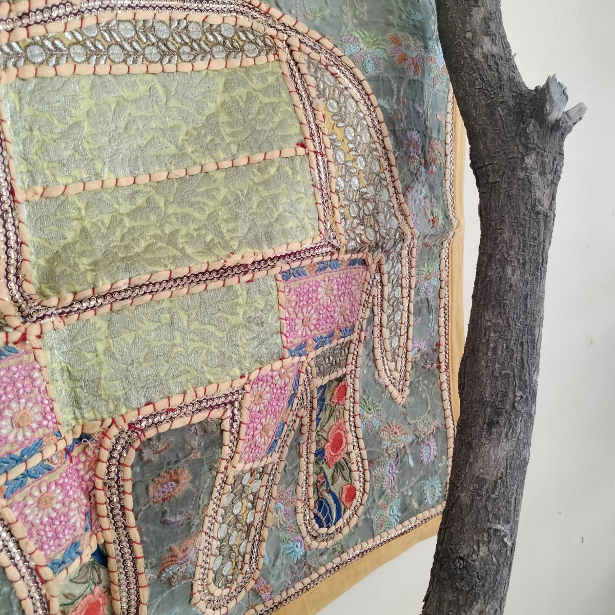 Handcrafted embroiderd elephant pattern Wall hanging